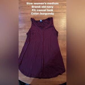 Old Navy Burgundy Tank Top